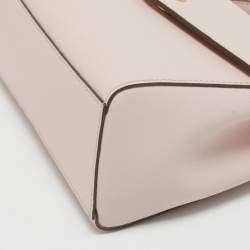 Pre Owned Tory Burch Pink Saffiano Leather Small Robinson Top Handle Bag