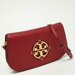 Pre Owned Tory Burch Red Leather Small Miller Shoulder Bag