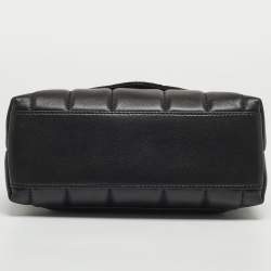 Pre Owned Tory Burch Black Quilted Small Leather Kira Top Handle Bag