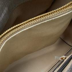 Pre Owned Tory Burch Multicolor Leather and Suede Small Lee Radziwill Whipstitch Lee Radziwill Top Hande Bag