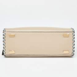 Pre Owned Tory Burch Multicolor Leather and Suede Small Lee Radziwill Whipstitch Lee Radziwill Top Hande Bag