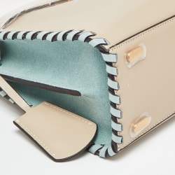 Pre Owned Tory Burch Multicolor Leather and Suede Small Lee Radziwill Whipstitch Lee Radziwill Top Hande Bag