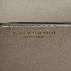 Tory Burch Brown Leather Small Lee Radziwill Top Handle Bag
