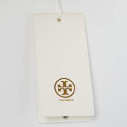 Pre Owned Tory Burch Beige Embossed Leather Small Eleanor Crossbody Bag