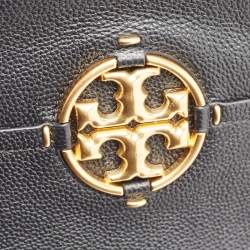 Pre Owned Tory Burch Black Leather Miller Bucket Bag