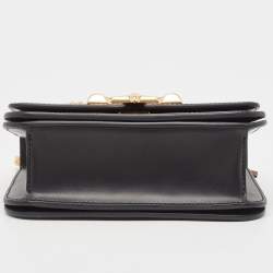 Tory Burch Black Leather Small Convertible Eleanor Shoulder Bag
