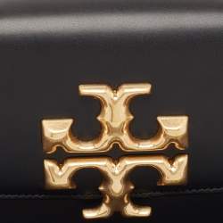 Tory Burch Black Leather Small Convertible Eleanor Shoulder Bag