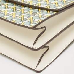 Pre Owned Tory Burch Multicolor Leather Printed Robinson Shoulder Bag