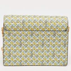 Pre Owned Tory Burch Multicolor Leather Printed Robinson Shoulder Bag