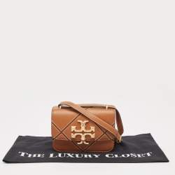 Pre Owned Tory Burch Brown Leather Small Eleanor Shoulder Bag