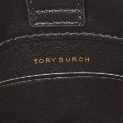 Pre Owned Tory Burch Black Faux Leather Mini Ella Bio Tote