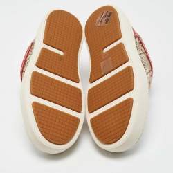 Tory Burch Multicolor T Monogram Canvas and Leather Ladybug Sneakers Size 38.5