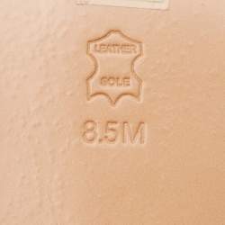 Pre Owned Tory Burch Orange/White Terry Cloth Flat Slides Size 39