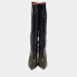 Tory Burch Multicolor Eel Leather Knee Length Boots Size 40