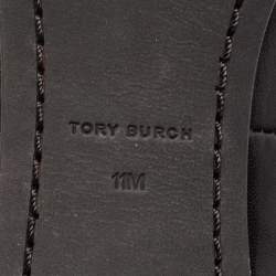 Tory Burch Black Leather Janey Block Heel Pumps Size 41