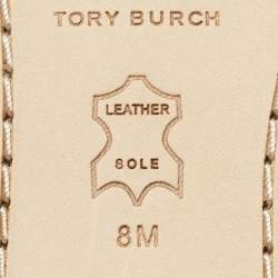 Tory Burch Tan Leather Perrine Penny Loafers Size 38