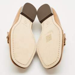 Tory Burch Tan Leather Perrine Penny Loafers Size 38