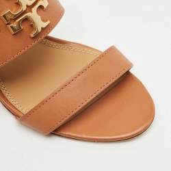 Tory Burch Brown Leather Everly Ankle Strap Sandals Size 38