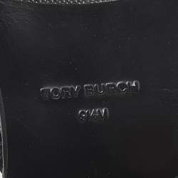 Pre Owned Tory Burch Black Leather Riding Boots Size 39.5