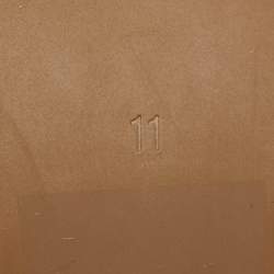 Pre Owned صندل بلاتفورم توري برش روزيل جلد مقصوص ذهبي شبشب مقاس 41