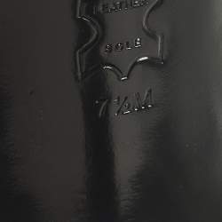 مملوكة مسبقًا حذاء كعب عالي توري برش شعار باف جلد أخضر زمردي مقاس 37.5