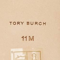 مملوكة مسبقًا Tory Burch Size 41 White Brushed Leather Slingback Pumps