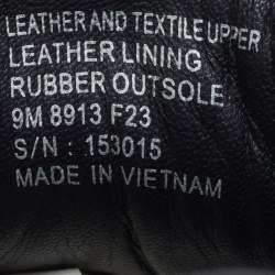 Pre Owned Tory Burch Ladybug Size 39 Black T Monogram Canvas and Suede Low Top Sneakers