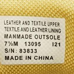 Pre Owned Tory Burch Good Luck Size 37.5 Two Tone Nylon and Suede Low Top Sneakers