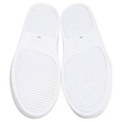 Pre Owned Tory Burch Brown Rosette Slip On Sneakers Size 40