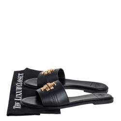 مملوكة مسبقًا صندل تورى برش إيفرلى سلايد جلد أسود مقاس 38.5