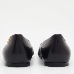 Pre Owned حذاء باليرينا فلات توري برش إليزابيث جلد أس ود مقدمة مدببة مقاس 36.5