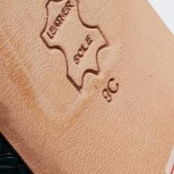 مملوكة مسبقًا Tory Burch Green Croc Embossed Leather Martine Platform Sandals Size 39