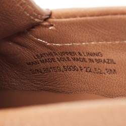 Pre Owned Tory Burch Brown Leather Lowell  Loafers Size 38.5