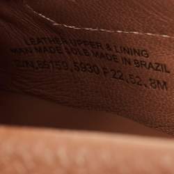 Pre Owned Tory Burch Brown Leather Lowell  Loafers Size 38.5