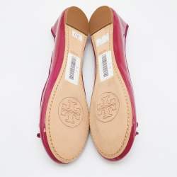Pre Owned Tory Burch Pink Patent Leather Chelsea Ballet Flats Size 41