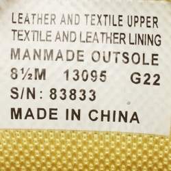 Pre Owned Tory Burch Black/Cream Suede and Fabric Good Luck Low Top Sneakers Size 39