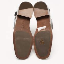 Pre Owned Tory Burch Black Leather Ankle Boots Size 37.5