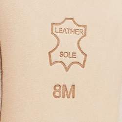 Pre Owned Tory Burch Beige/Yellow Suede Ballet Flats Size 38.5