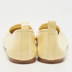 Pre Owned Tory Burch Yellow Patent Leather Eleanor Ballet Flats Size 39