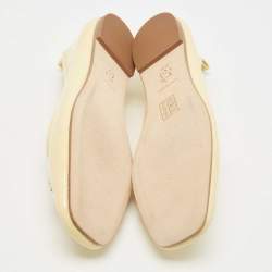 Pre Owned Tory Burch Yellow Patent Leather Eleanor Ballet Flats Size 39