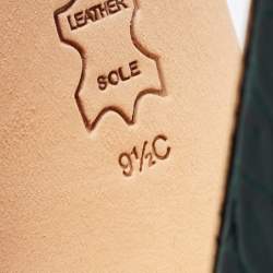 Pre Owned Tory Burch Green Croc Embossed Leather Martine Platform Sandals Size 40