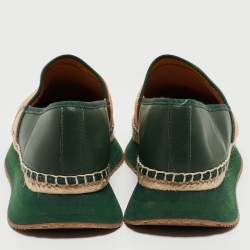 Pre Owned Tory Burch Multicolor Printed Knit Fabric and Leather Daisy Slip On Sneakers Size 38