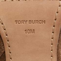 Pre Owned Tory Burch Beige Suede Leena Ankle Boots Size 40