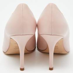 Pre Owned Tory Burch Pink/Black Patent and Leather Penelope Pumps Size 38.5