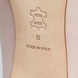 Pre Owned Tory Burch Pink/Black Patent and Leather Penelope Pumps Size 38.5