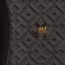 Pre Owned Tory Burch Black Leather Lowell Ballet Flats Size 38.5