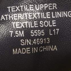 Pre Owned Tory Burch Navy Blue Canvas Floral Espadrille Mules Size 38