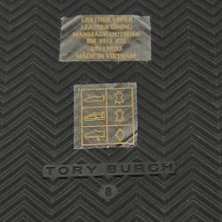 Pre Owned Tory Burch Black Leather Thong Flats Size 38