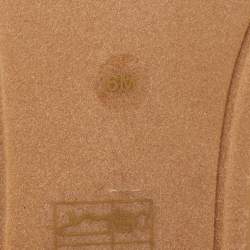 Pre Owned Tory Burch Black/White Canvas and Leather Cap Toe Espadrille Flats Size 36