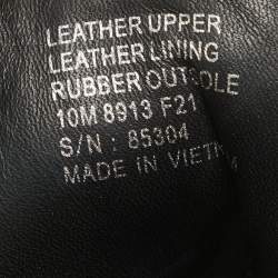 Pre Owned Tory Burch Black Leather Block Heel Ankle Boots Size 40